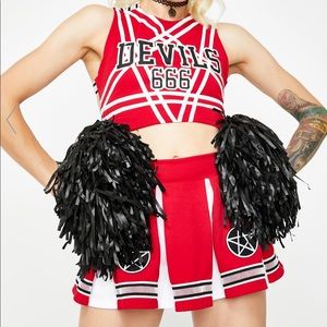 Dollskill satan cheerleader costume set